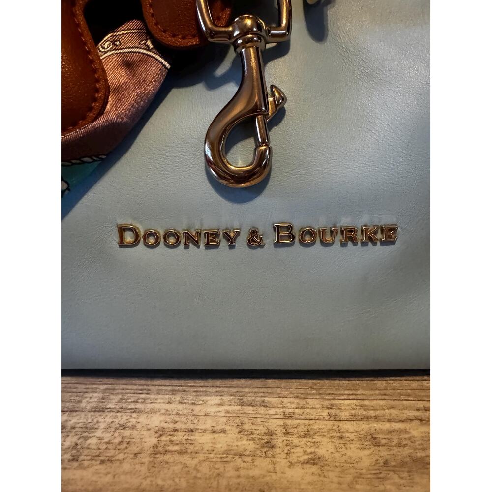 Dooney & Bourke Barlow Satchel Handbag – Robins Egg Blue Leather Crossbody Bag - Picture 2 of 16